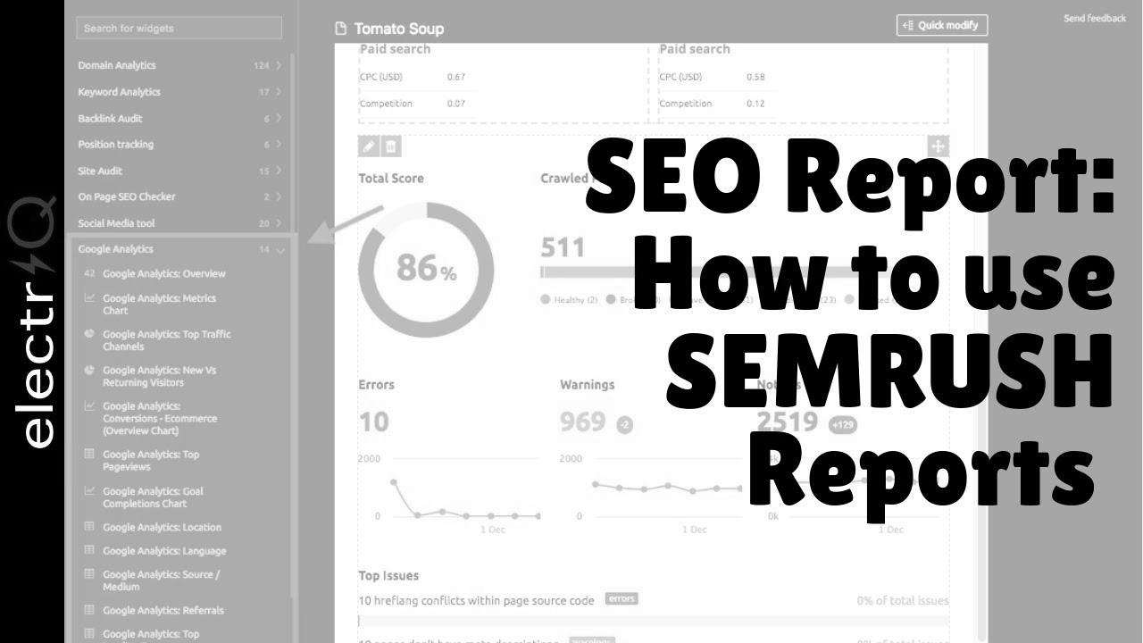 search engine optimisation Report: How one can use SEMRUSH Reviews