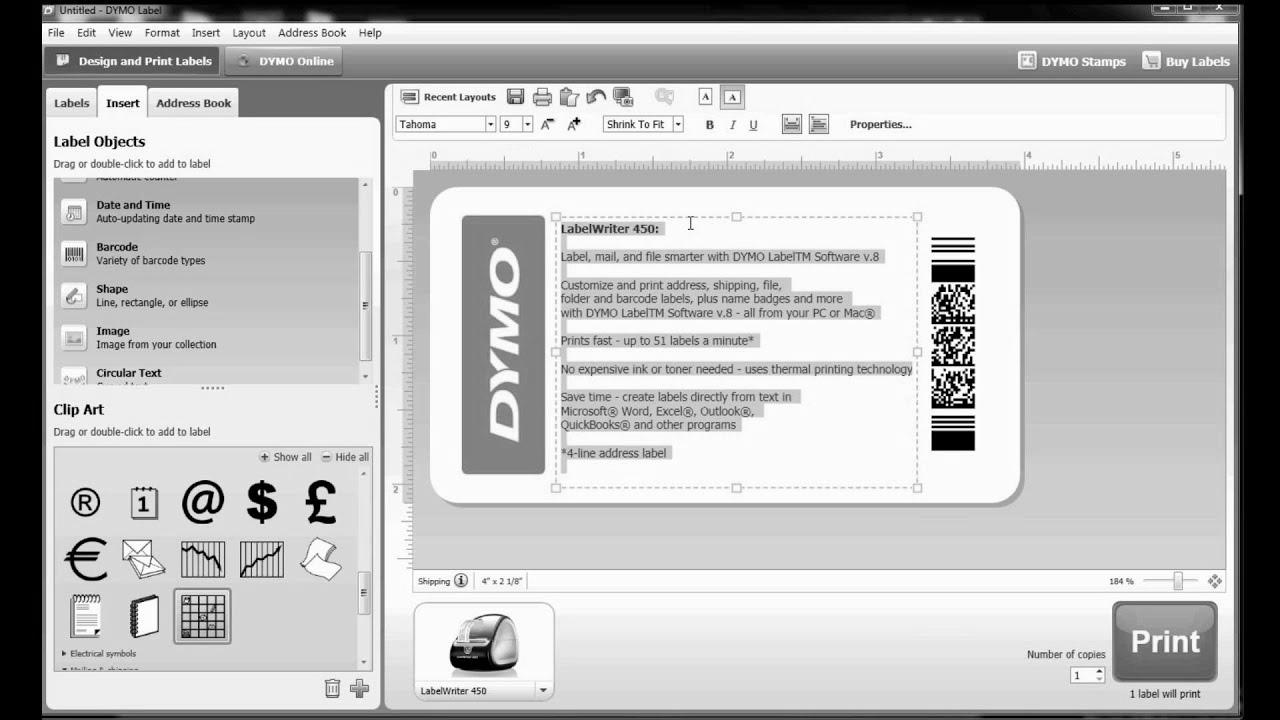 How you can construct your individual label template in DYMO Label Software?